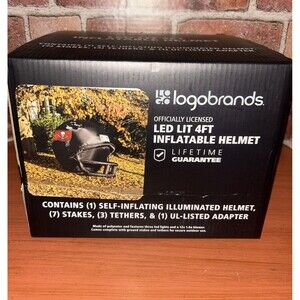 Logobrands 4 Foot LED Lit Inflatable Helmet Tampa Bay Buccaneers